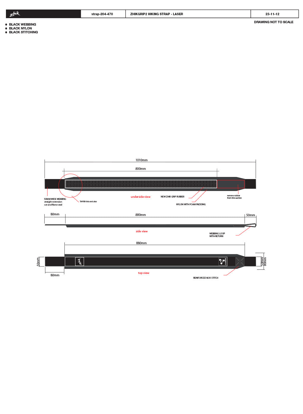 Sample 470 ZHIKGRIP II Hiking Strap